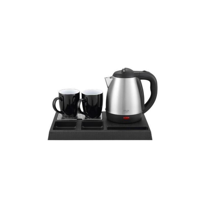 Hervidor Hotelowy 1.2l Inox&Tacka Powitalna Ad1354