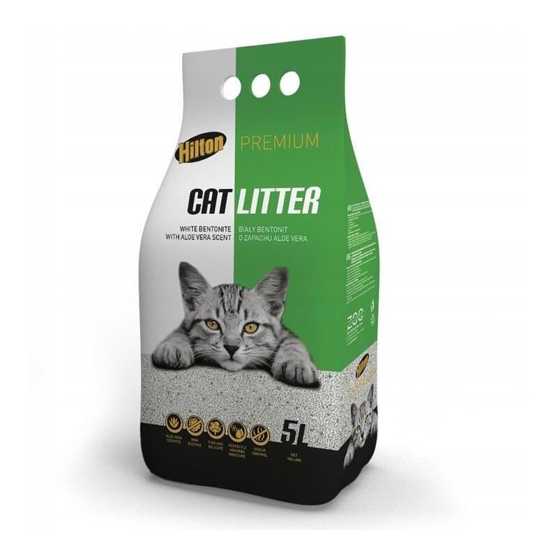 Hilton Premium White Bentonite With Aloe Vera Scent - Cat Litter - 5l