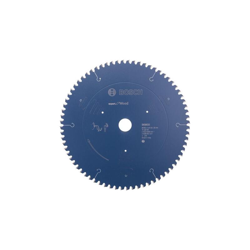 Hoja De Sierra Circular Bosch Professional Expert Para Madera, Ø 305 Mm, Diámetro 72z De 30 Mm, Para Sierras Tronzadoras E Ingletadoras 2608642531