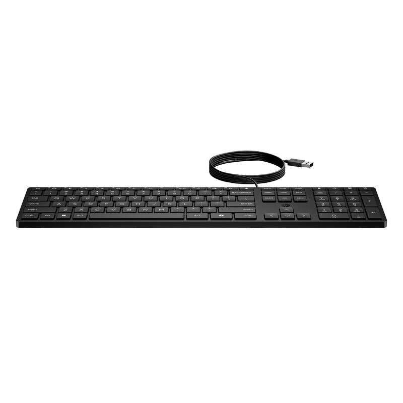 Hp 320k Wired Keyboard Teclado Oficina Usb Negro