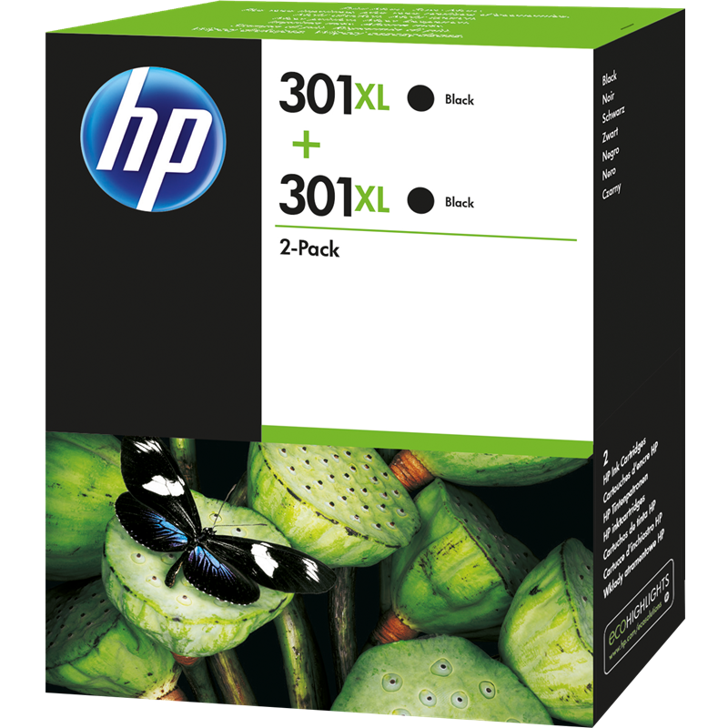 Hp Value Pack Negro D8j45ae Mcvp 301 Xl 860 Copias
