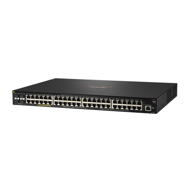 Hpe Aruba 2930f 48g Poe+ 4sfp Conmutador L3 Gestionado 48 X 10/100/1000 (Poe+) + 4 X Gigabit Sfp (Enlace Ascendente) Montaje En Rack Poe+ (740 W)
