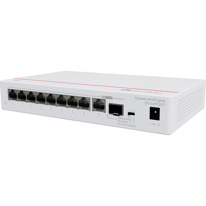 Huawei S110-8t2st (8*10/100/1000base-T Ports, 1*Ge Sfp Port, 1*10/100/1000base-T Port)