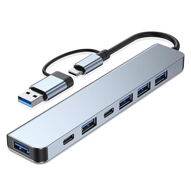 Hub Usb-C Multipuerto 7 En 1 Con 5 X Usb 3,0/2.0 , 2 X Usbc Pd 60w