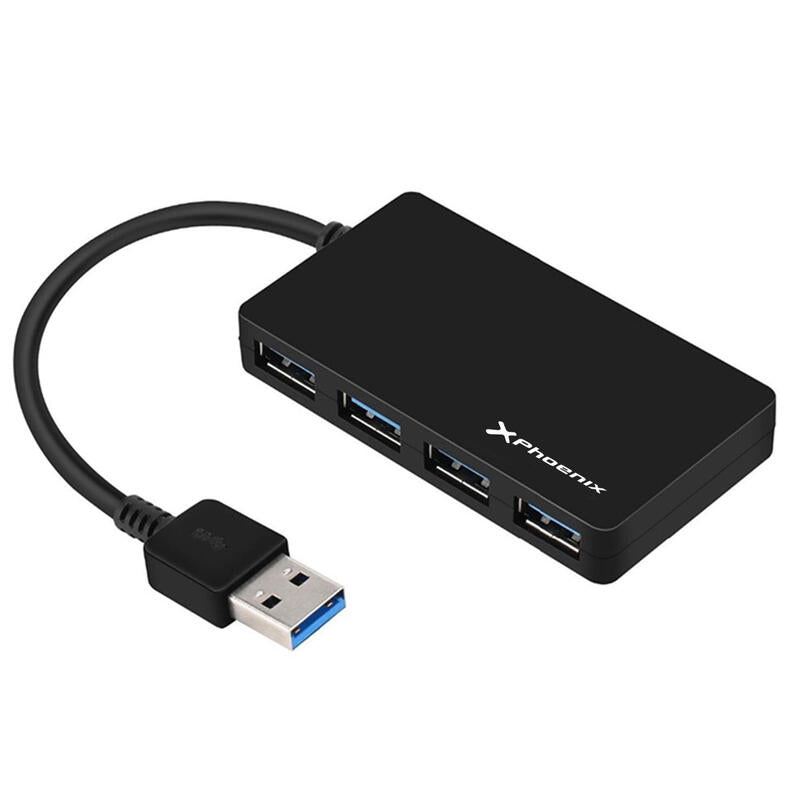 Hub Usb Phoenix 4 Puertos - Usb 3.0 - Negro