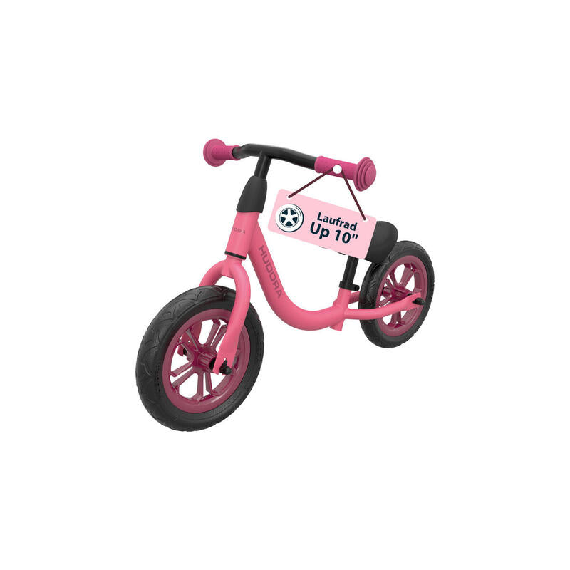 Hudora 10928, Bicileta Sin Pedales Rosa Neón