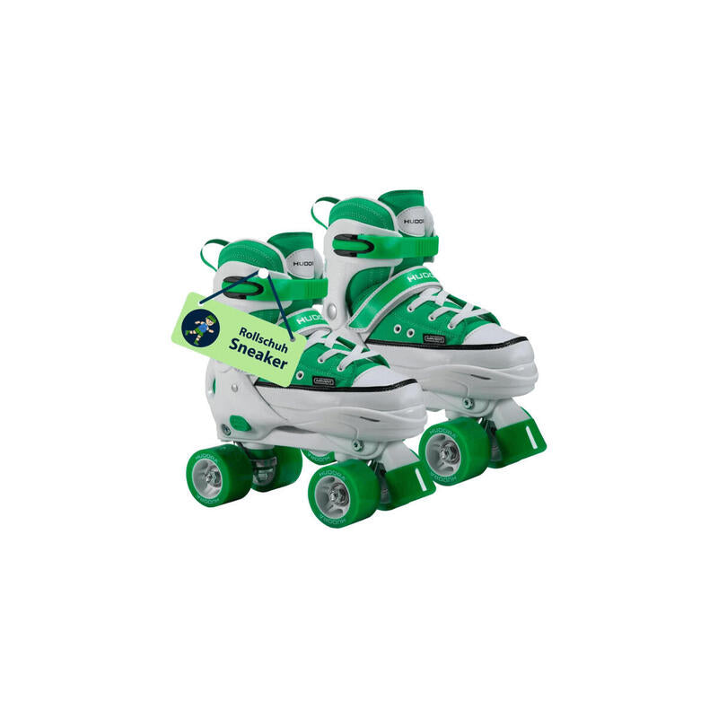 Hudora Patines Sobre Ruedas Talla 36-39, Patines Sobre Ruedas Verde/Blanco, Aspecto Deportivo 22078