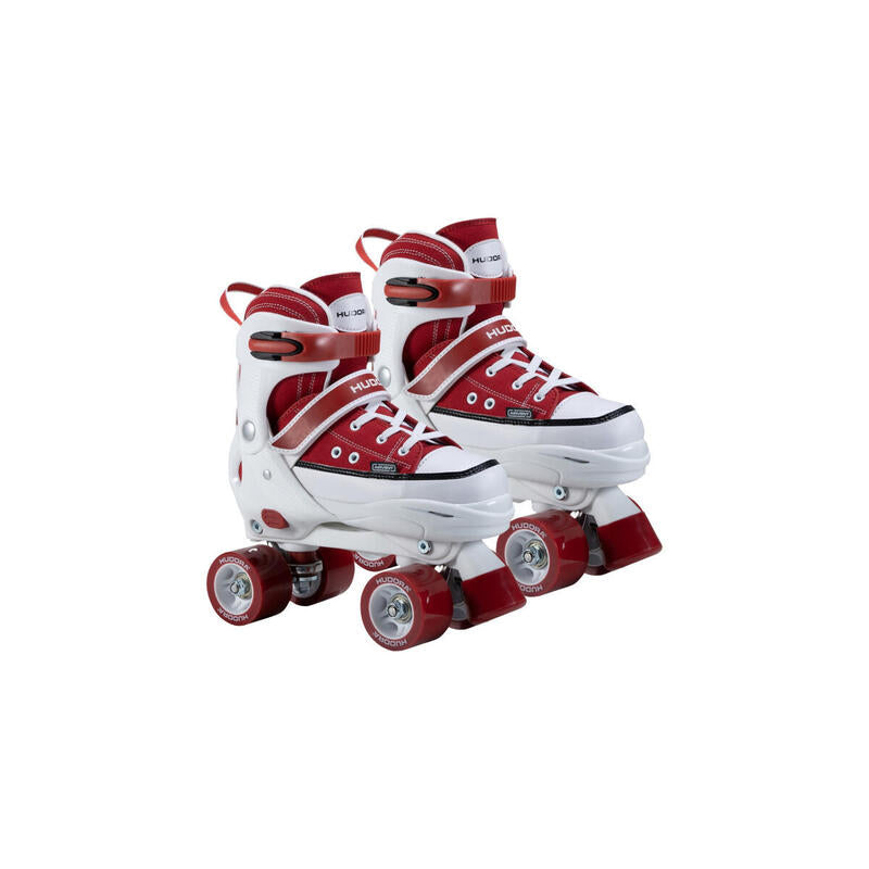 Hudora Patines Sobre Ruedas Talla 28-31, Patines Rojo/Blanco, Aspecto Deportivo 22070