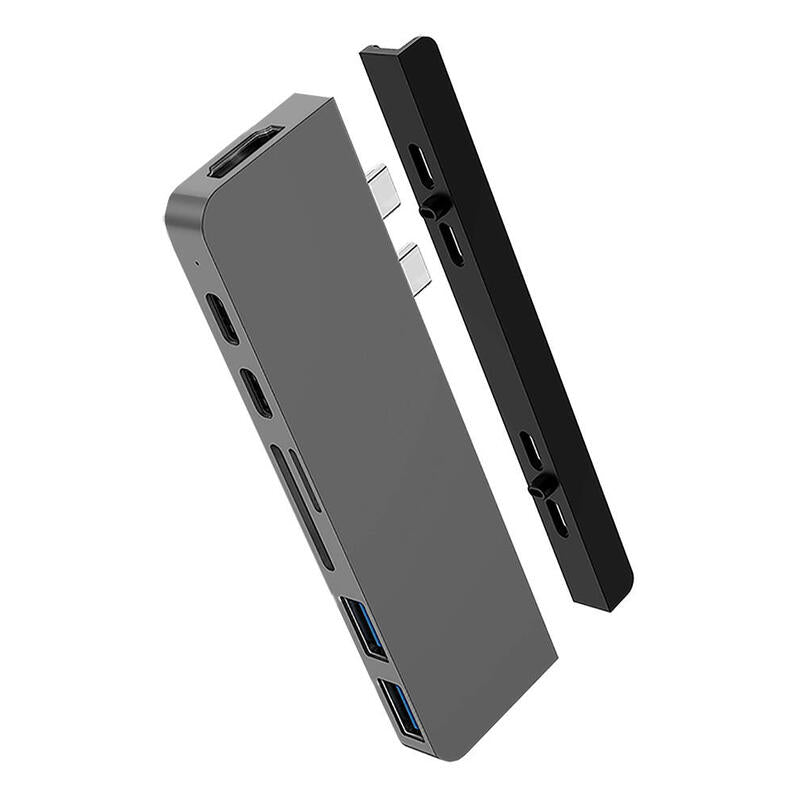 Hyper Base Usb-C 4k, Estación De Acoplamiento Hd28c-Gray