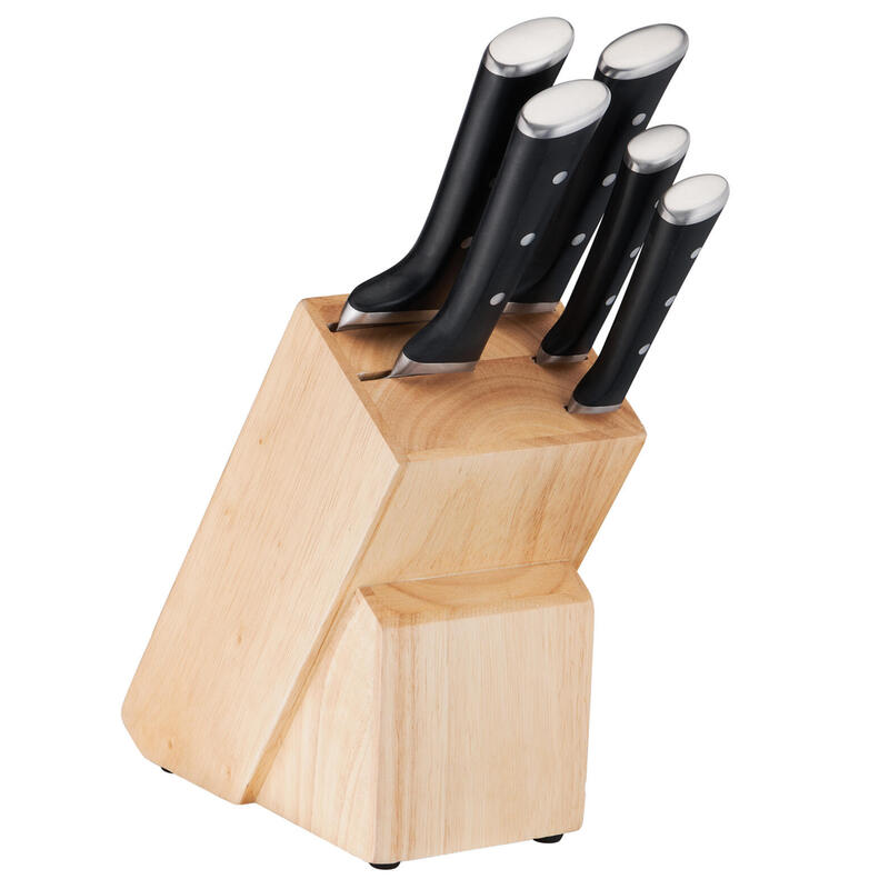 Ice Force K232s5 - Cuchillo-Block Besteck-Set - Acero Inoxidable - Abs - Acero Inoxidable - Madera - Negro