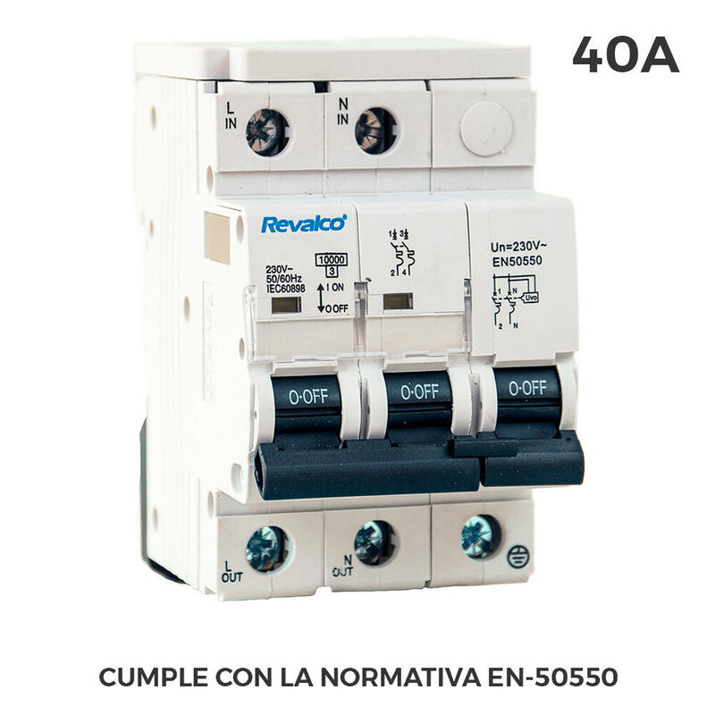 Iga 2p 40a C 10ka - Protector De Sobretension Permanente Segun Normativa En-50550 Y Transitorio 5-15ka 275v