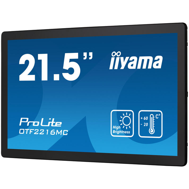 Iiyama 54.5cm (21.5") Otf2216mc-B1 16:9 M-Touch Hdmi+Dp+Usb