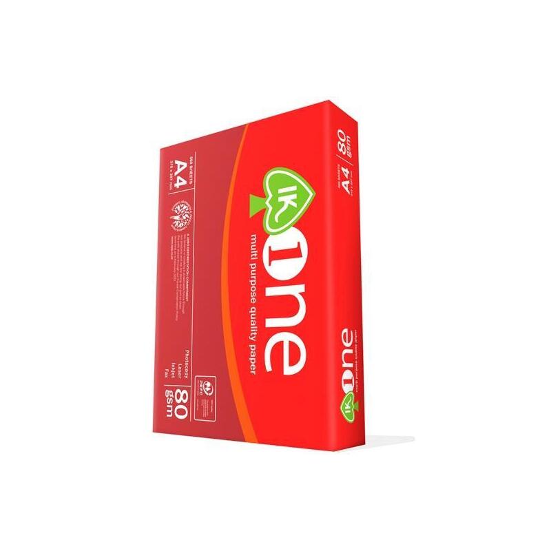 Ik One Papel A4 80gr- ( 1 Caja =5 Paquetes) Papel A4 Copy *** Mas De 7 Cajas Se Paletiza, Servicio Puerta Bajo, No Se Despaletizara Ni Subiran A Planta, Solo España ***