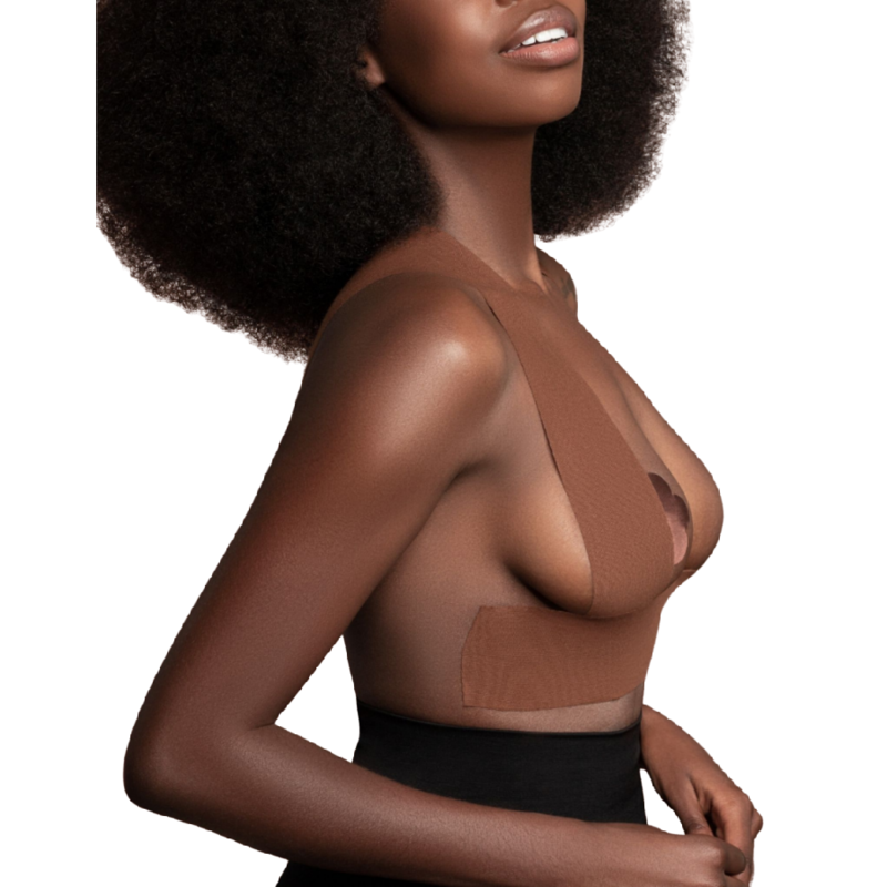 Bye-Bra - Body Cinta 5 M X 6.5 Cm + 3 Pares De Pezoneras Marron