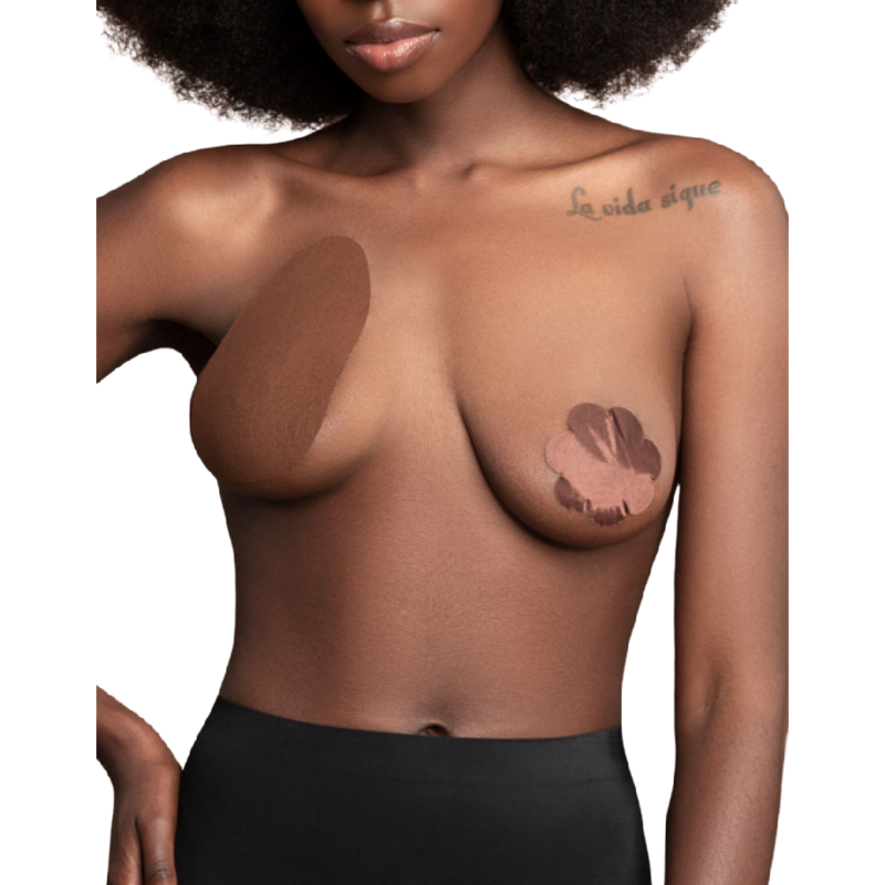 Bye-Bra - Realzador Pechos + 3 Pares De Saten Marron Copa D/F