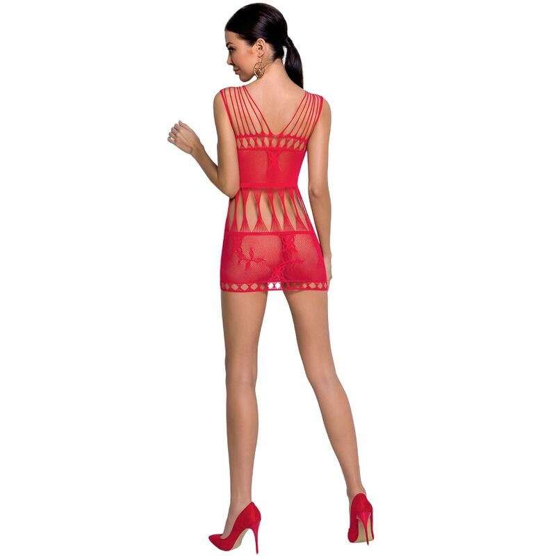 Passion Woman Bs090 Bodystocking Rojo Talla Unica