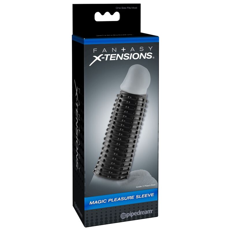 Funda De Pene Placer Mágico Fantasy X-Tensions - Color Negro