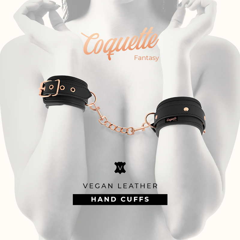 Coquette Chic Desire - Fantasy Esposas Para Manos Cuero Vegano Con Forro De Nopreno