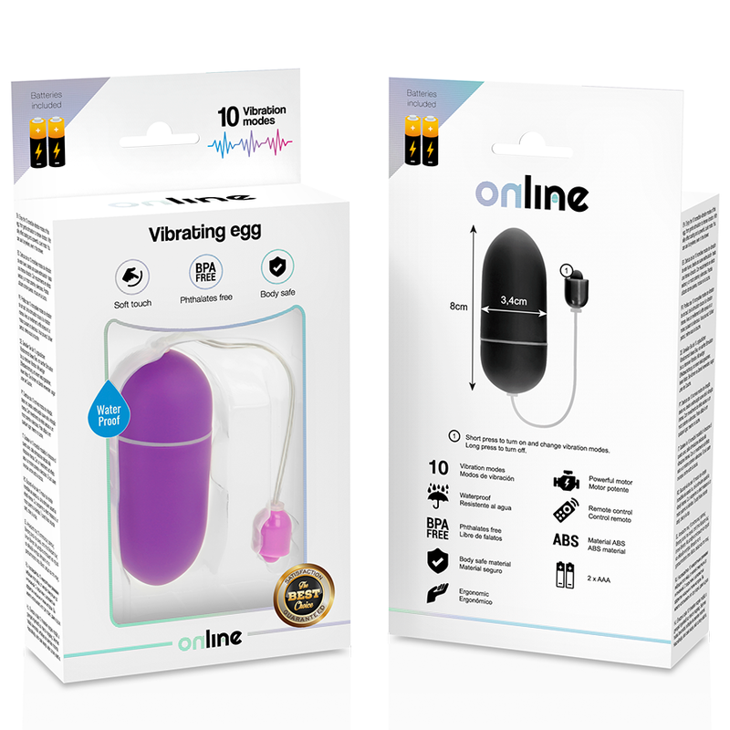 Online - Huevo Vibrador Waterproof Lila