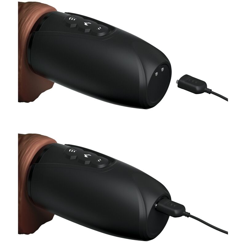 Vibrador King Cock Plus Triple Threat - Marrón