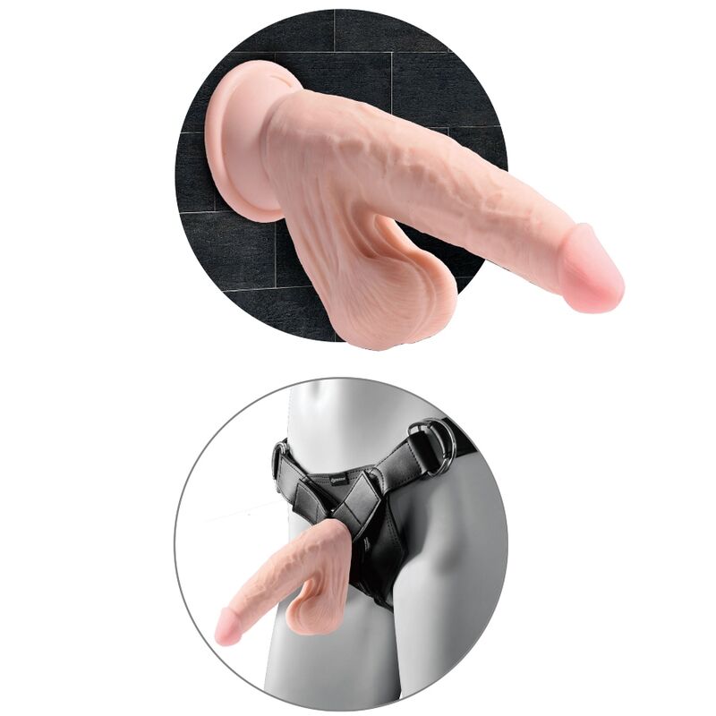 Pene Realístico 3d Cock Swinging Balls 24,5cm