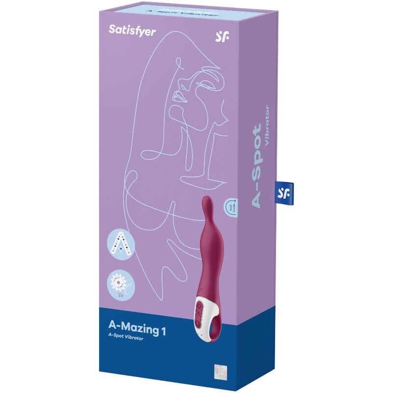 Plug Anal Satisfyer A-Mazing 1 Vibrador Punto A - Granate