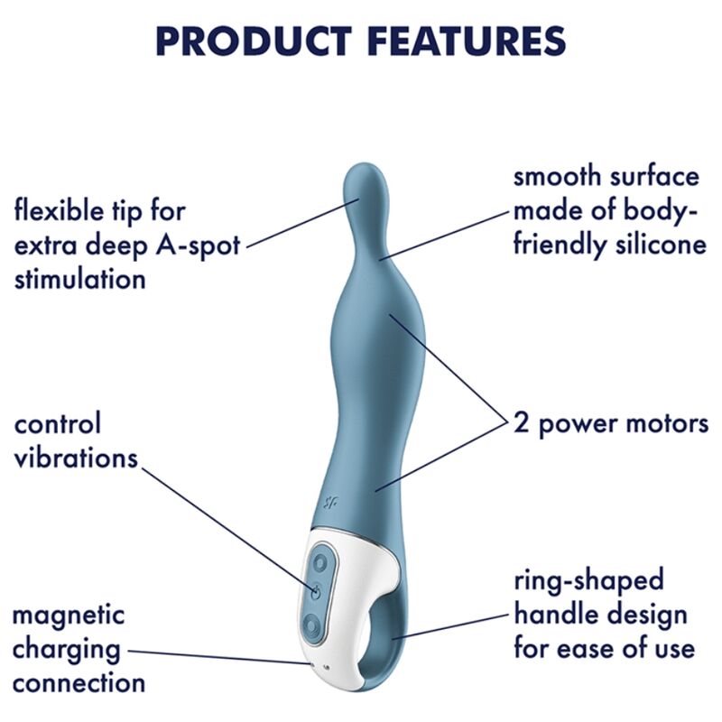 Plug Anal Satisfyer A-Mazing 1 Vibrador Punto A - Azul