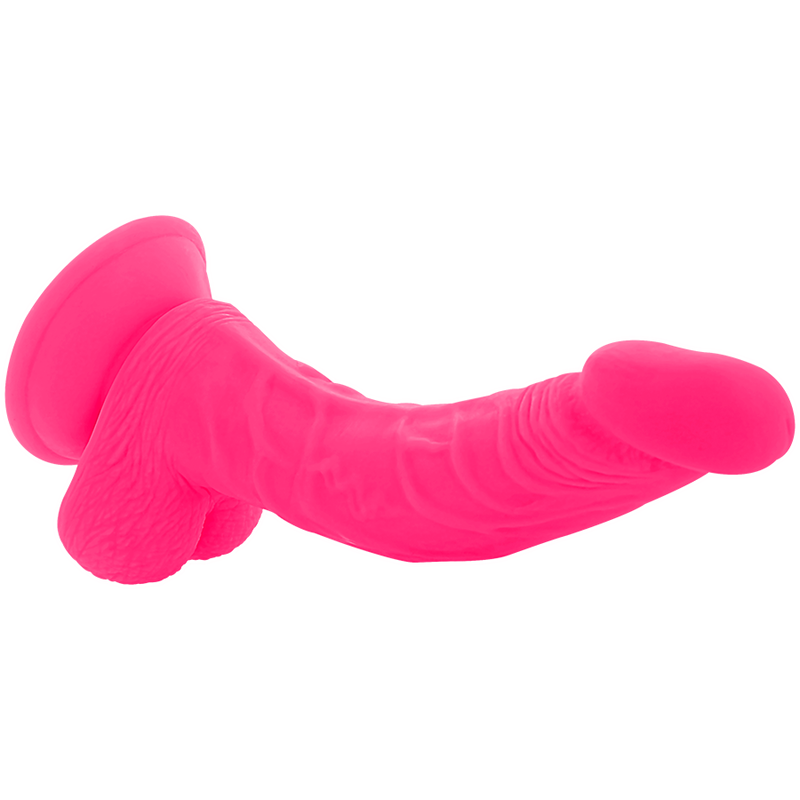 Diversia - Dildo Flexible Con Vibracion Rosa 21.5 Cm -O- 4.5 Cm