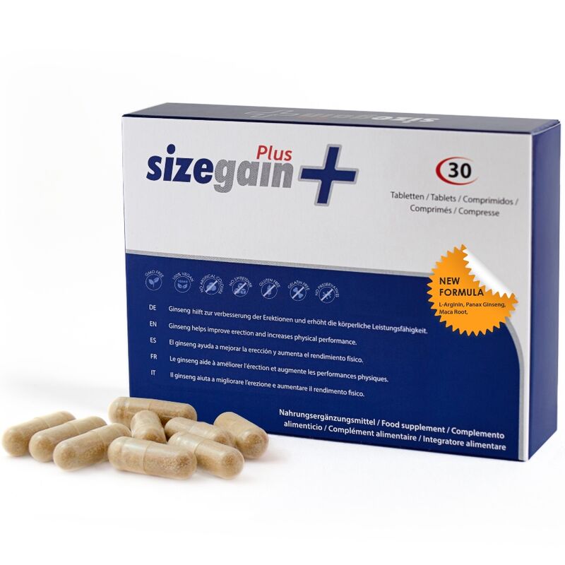 Sizegain Plus Pastillas Para Alargar El Pene + Lube