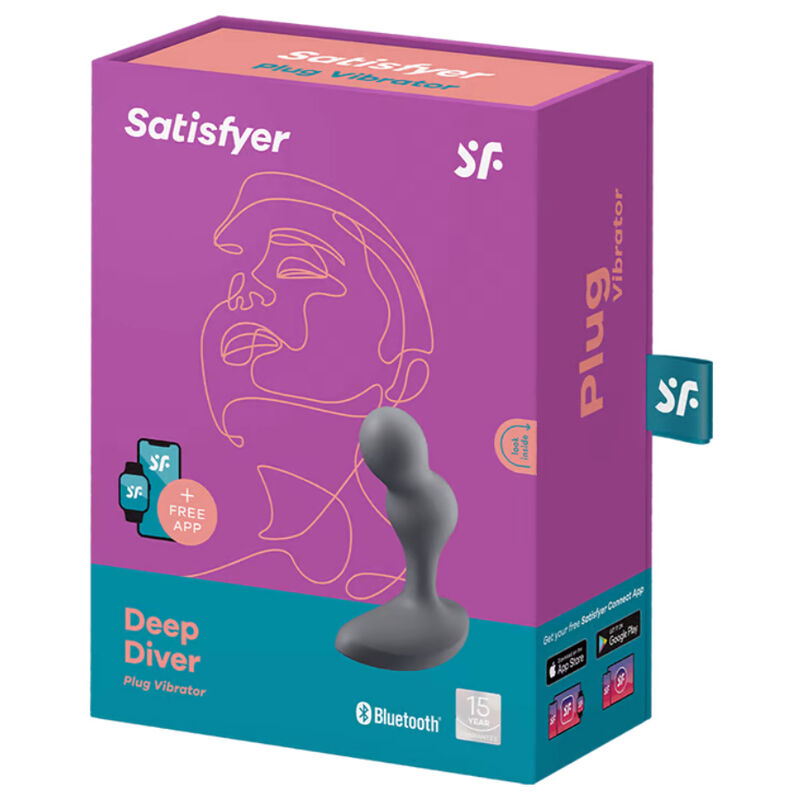 Plug Vibrador Satisfyer Deep Diver - Gris
