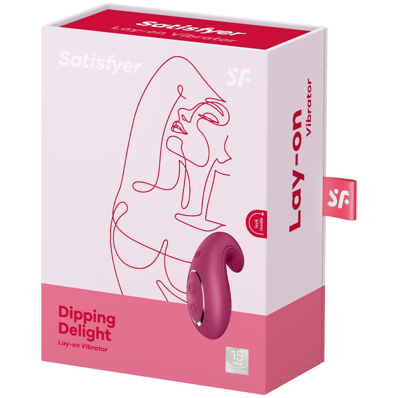 Vibrador Satisfyer Dipping Delight Lay-On - Rojo