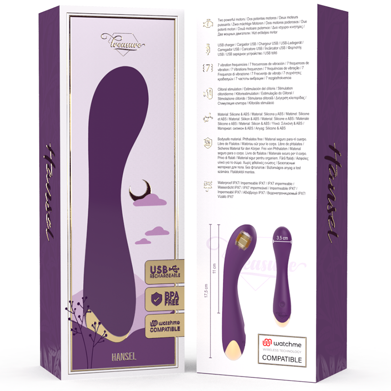 Treasure - Hansel G-spot Vibrador + Mando Control Remoto Watchme