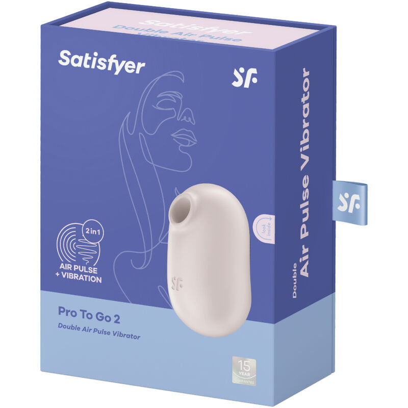 Satisfyer Pro To Go 2 Estimulador Y Vibrador Doble - Beige