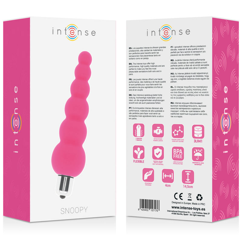 Intense - Snoopy 7 Speeds Silicone Rosa Intenso