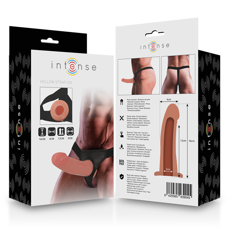 Intense - Arnés Hueco Con Dildo 16 X 3 Cm