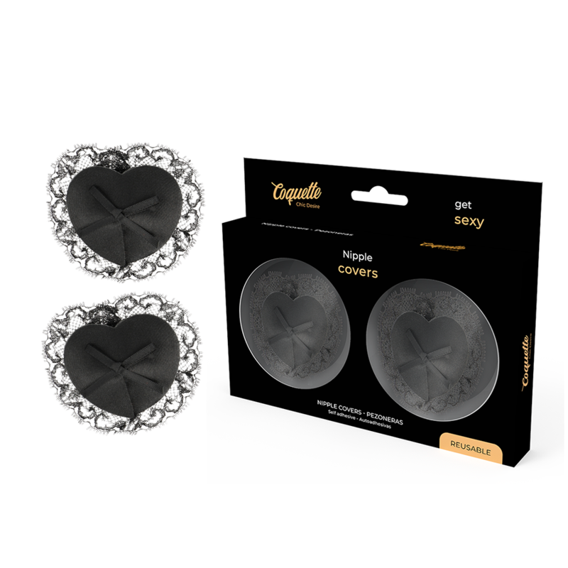 Coquette Chic Desire - Cubre Pezones Lace Negro