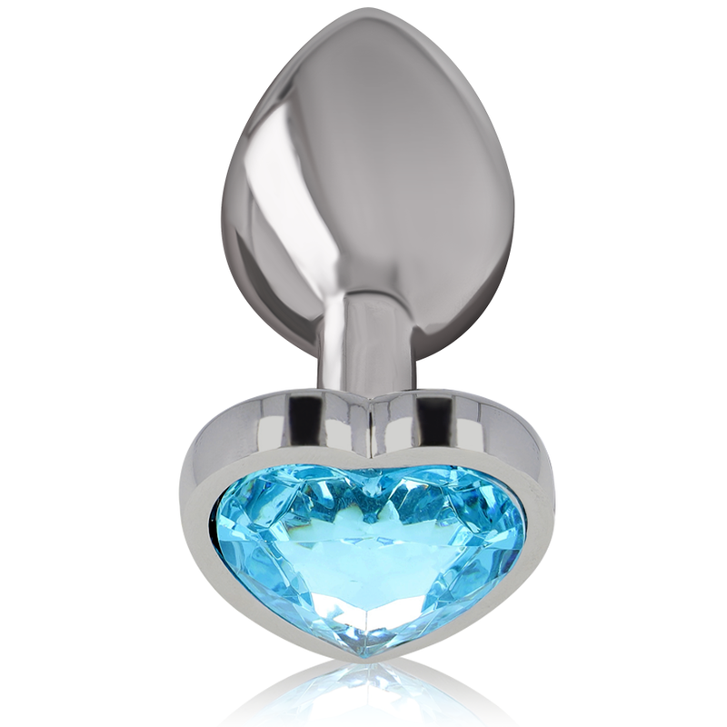 Intense - Plug Anal Metal Aluminio Corazón Azul Talla S