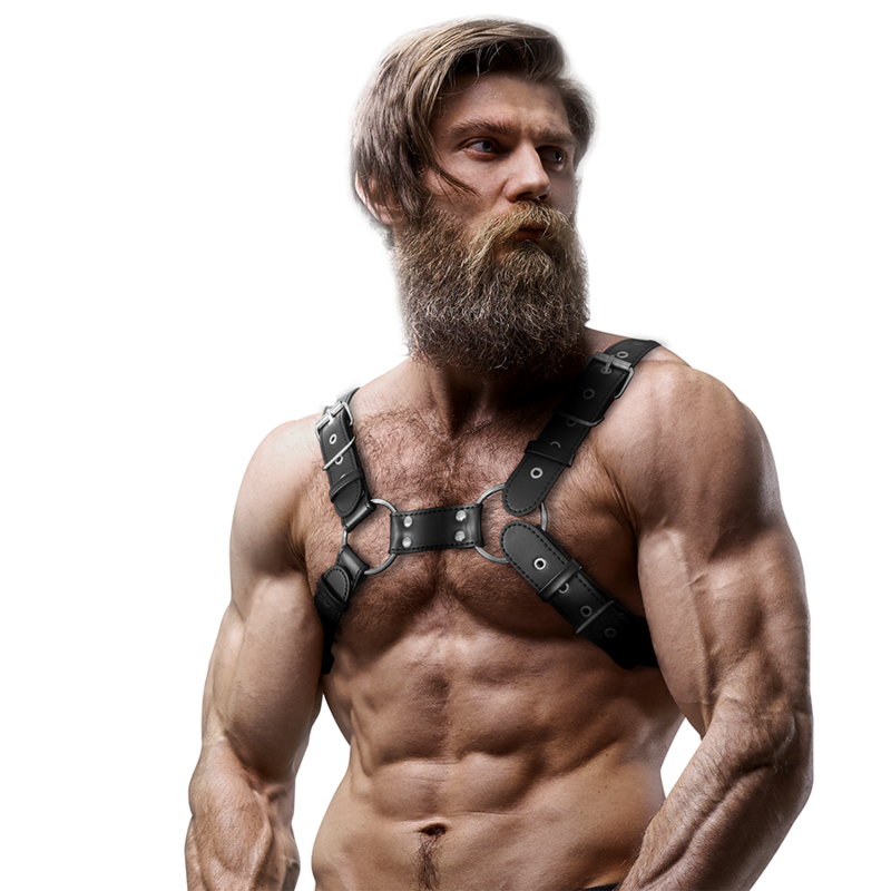 Fetish Submissive Attitude - Arnés Bulldog Ajustable Ecopiel Pecho Hombre