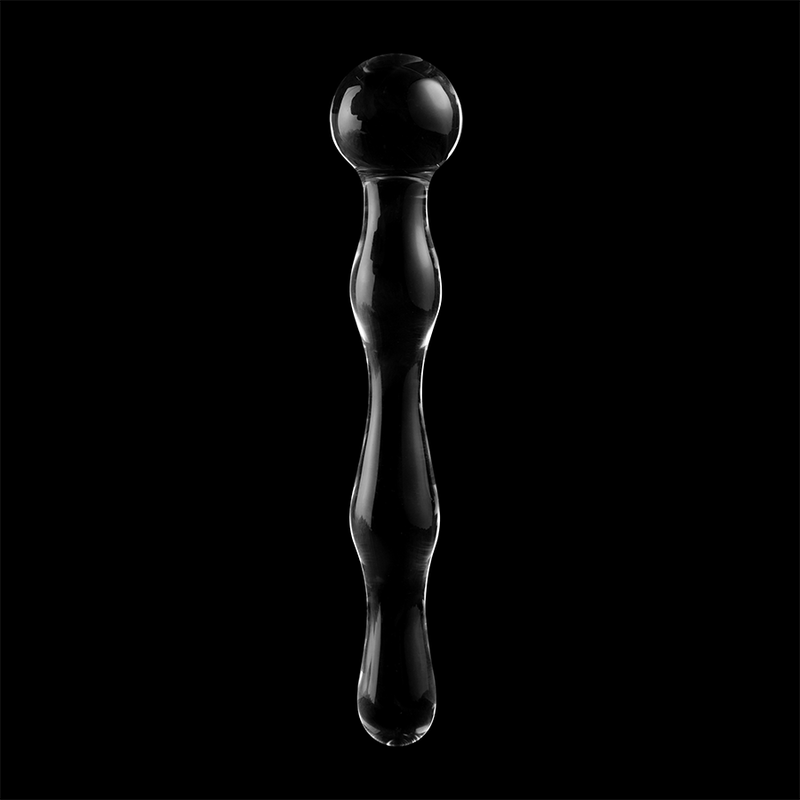Dildo Cristal Nebula Series By Ibiza - Modelo 13 Borosilicato 18 X 3.5 Cm Transparente