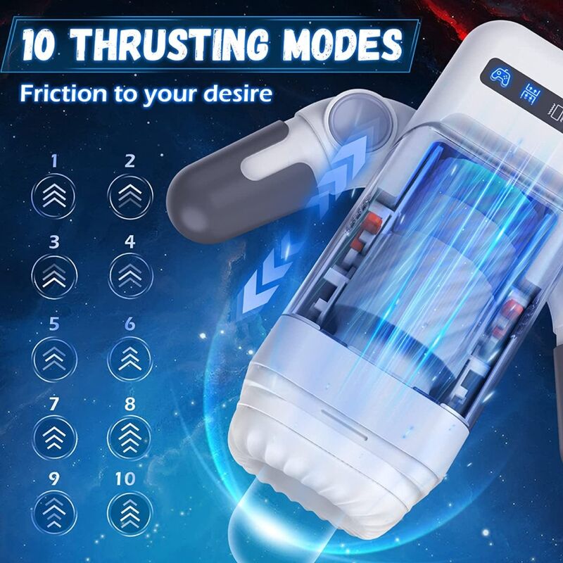 Game Cup - Masturbador Masculino Con Vibración Y Función Calor Con Soporte Para Móviles - Negro