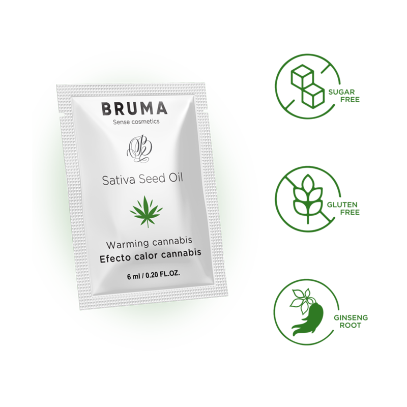Bruma - Gel Deslizante Con Aceite De Semilla Efecto Calor Sabor Cannabis 6 Ml