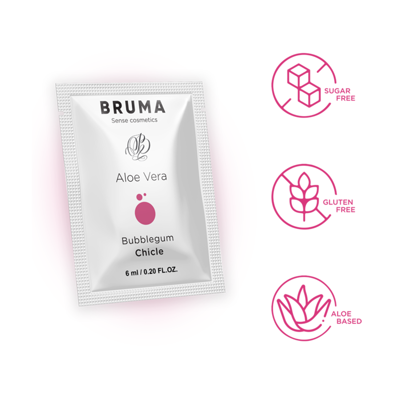 Bruma - Gel Deslizante Con Aloe Vera Sabor A Chicle 6 Ml