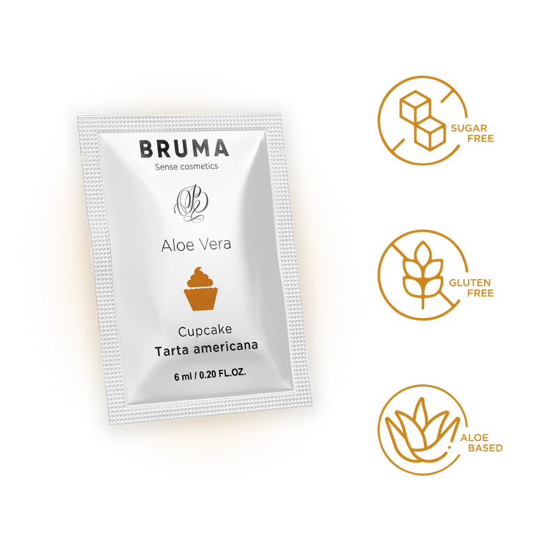 Bruma - 6 Ml Gel Deslizante Con Aloe Vera Sabor A Tarta Americana