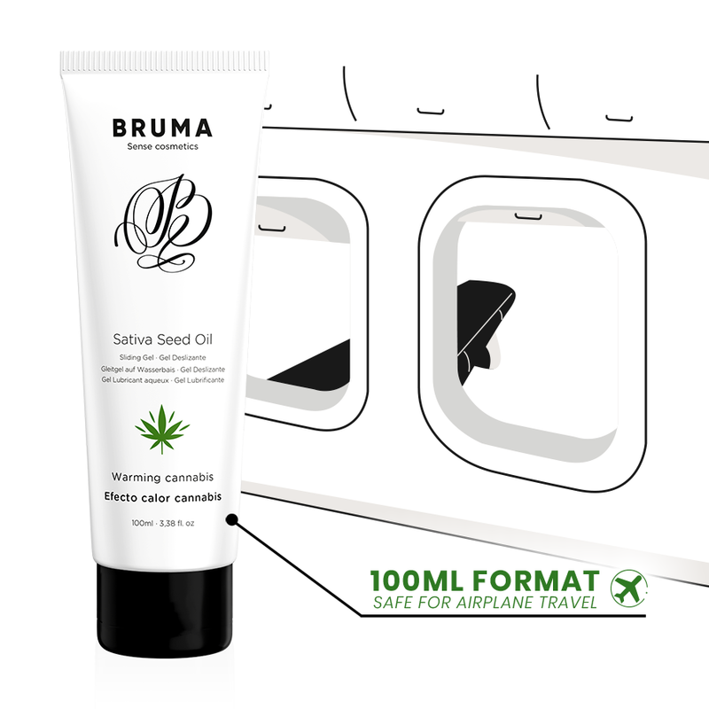 Gel Deslizante Bruma Con Aceite De Semilla Efecto Calor Sabor Cannabis 100 Ml