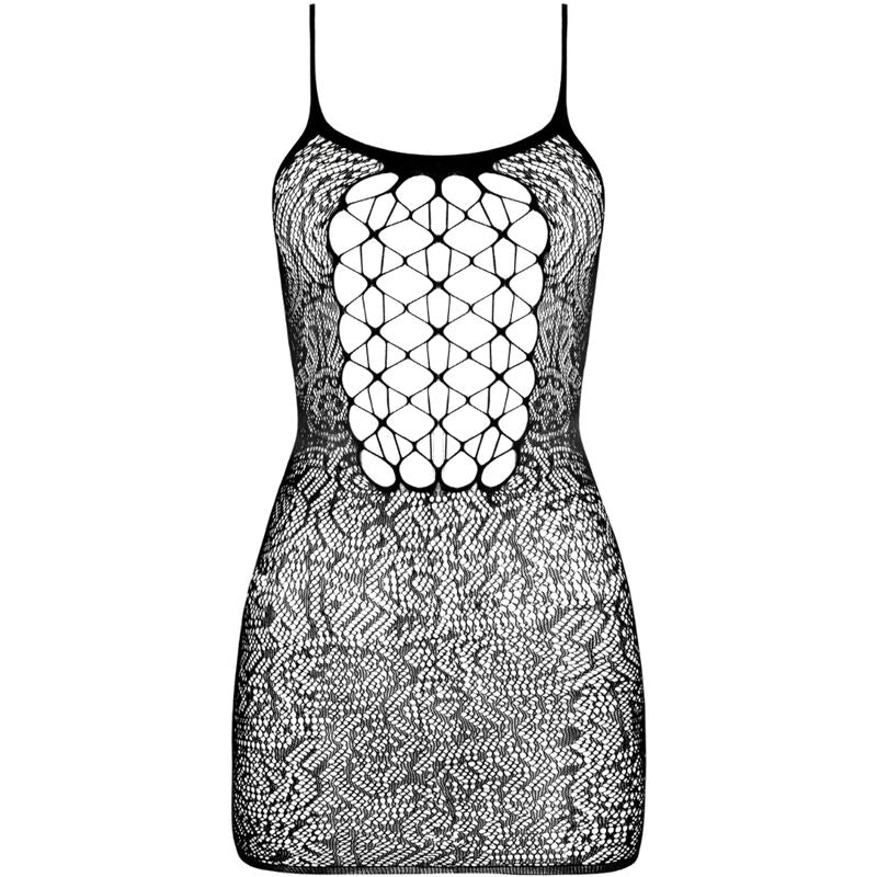 Passion - Bs096 Bodystocking Negro Talla Unica