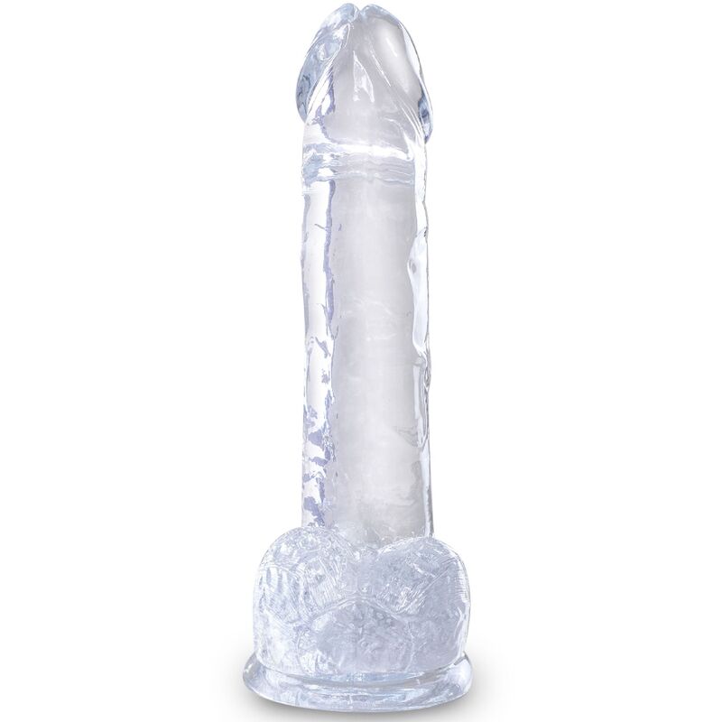 Dildo Realista Con Testiculos 7 Transparente