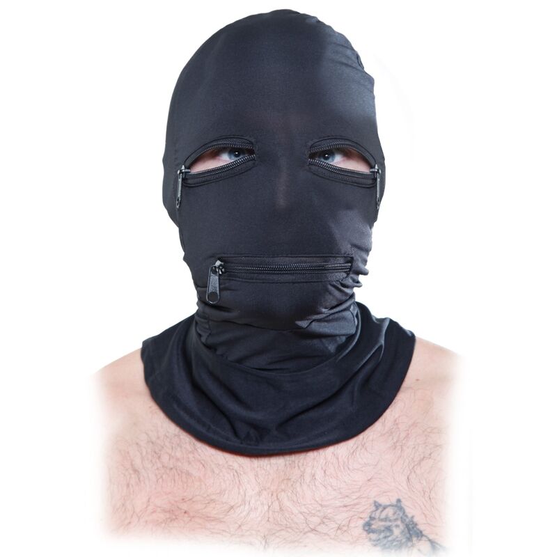 Fetish Fantasy Series - Pasamontañas Con Cremalleras Negro
