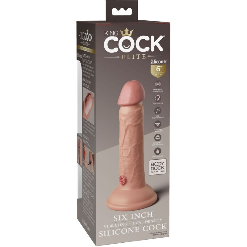 Dildo 6 Inch 2density Vibe Cock - Piel