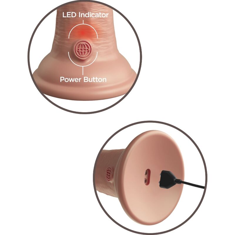 King Cock - Elite Dildo Realistico Vibrador & Silicona 20.3 Cm