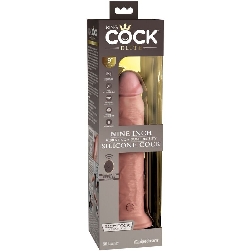 Dildo 9 Inch 2 Density Vibrating Cock